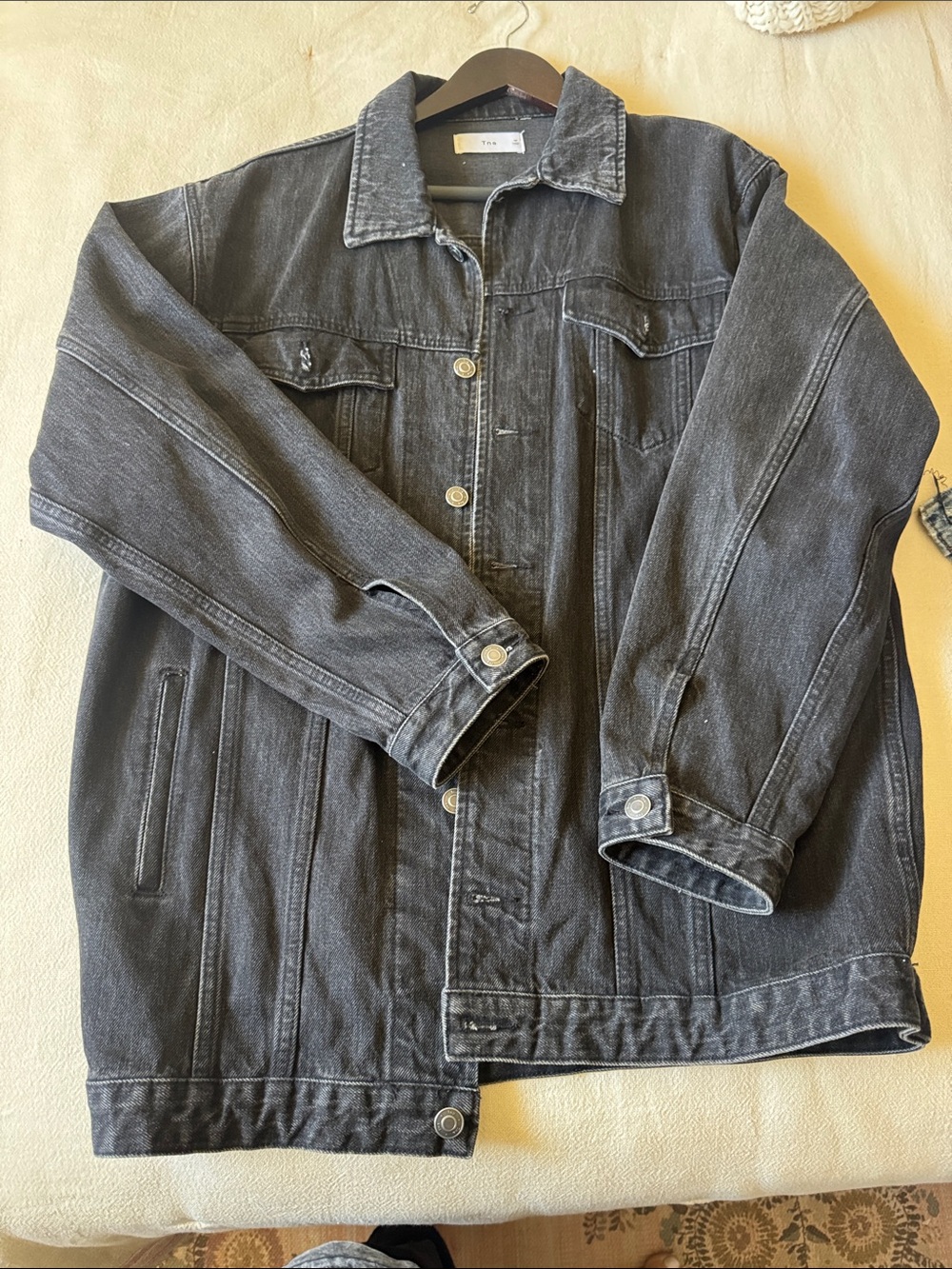 TNA Black Washed Denim Jacket